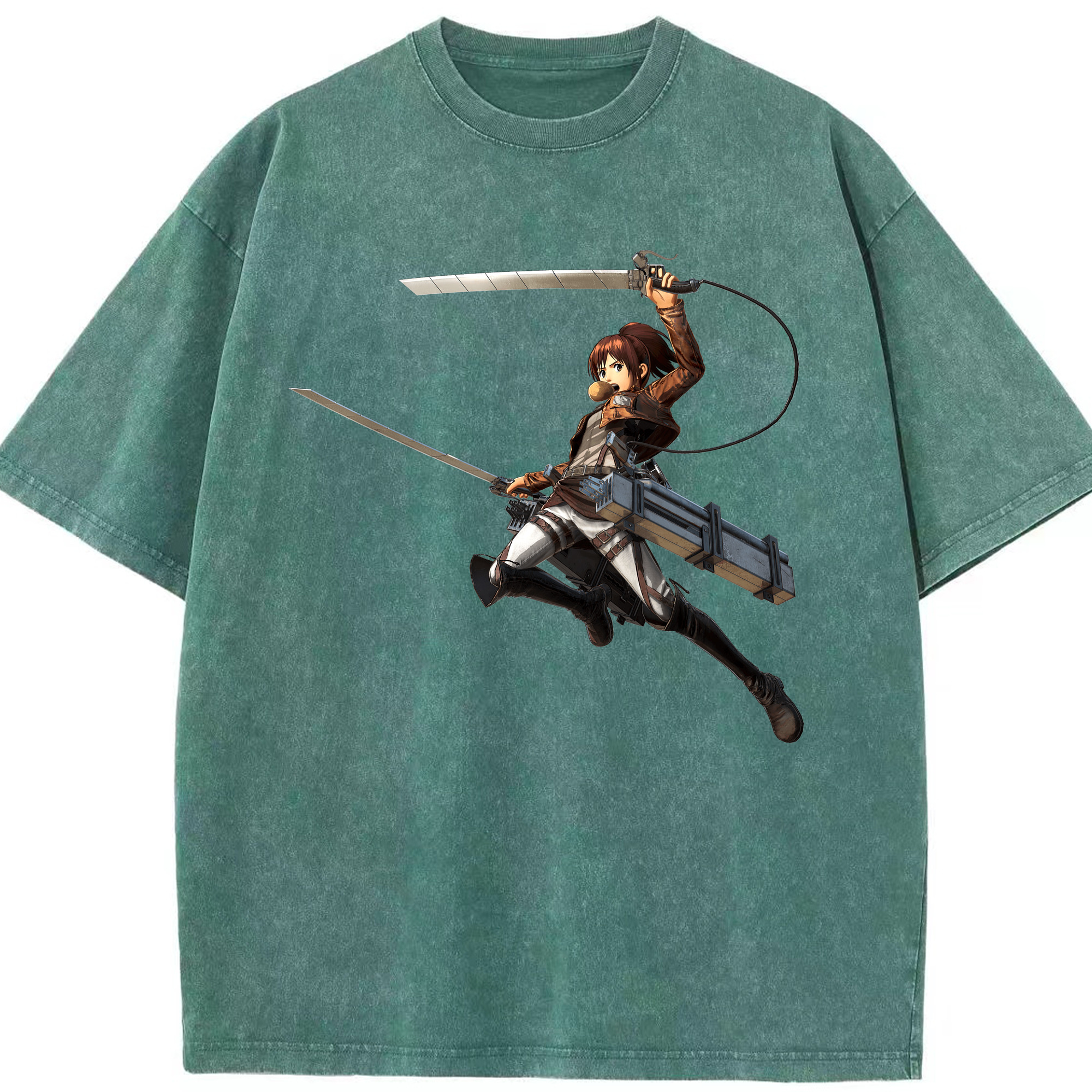 （画像用） 進撃の巨人 サシャ·ブラウス Attack on Titan Sasha Blaus 綿100% ヴィンテージ風 半袖Tシャツ（フロントプリント）